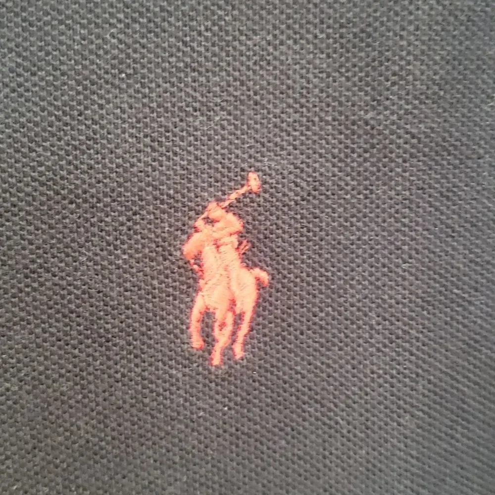 Ralph Lauren Polo Shirt Mens XL Custom Fit Pique Knit Golf Casual Black Red Polo
